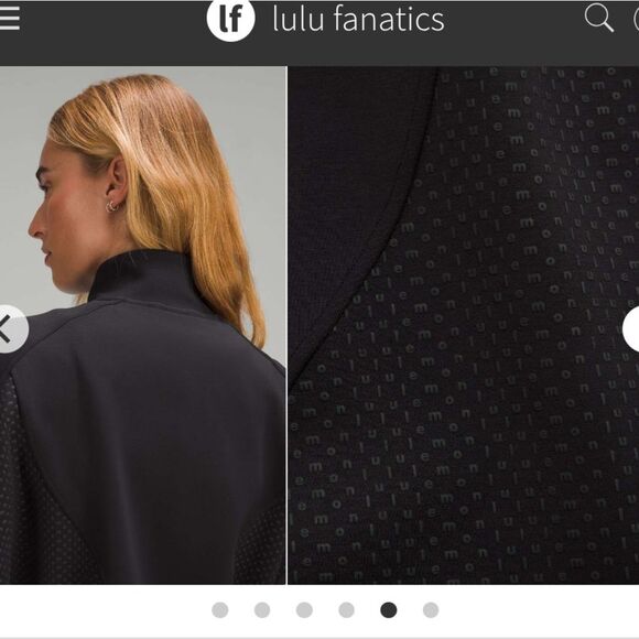 Lululemon RARE Embossed Panel Full Zip Crop Scuba Material Size S - Picture 8 of 9